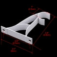 thumbnail image 2 of Unique Bargains Window Drapery Curtain Rod Pole Holder Hanging Hook Wall Bracket 2pcs, 2 of 7