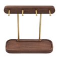 thumbnail image 2 of Soporte para llaves de escritorio de madera BLESIY organizador de ganchos decorativo 4 ganchos bandeja creativa negro, 2 of 8