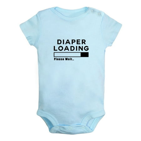 

Diaper Loading Please Wait Funny Rompers For Babies Newborn Baby Unisex Bodysuits Infant Jumpsuits Toddler 0-24 Months Kids One-Piece Oufits
