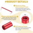 thumbnail image 4 of Uxcell 4 Pcs M3x80mm Round Aluminum Standoff Column Spacer, Coupling Screws Female Threaded Spacers for RC Multirotor Parts DIY FPV Quadcopter (Red), 4 of 6