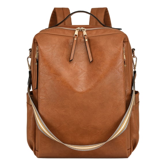 Elegant Women's Casual Backpack with Spacious Interior PU Leather School Bag Suitable for Women and Student