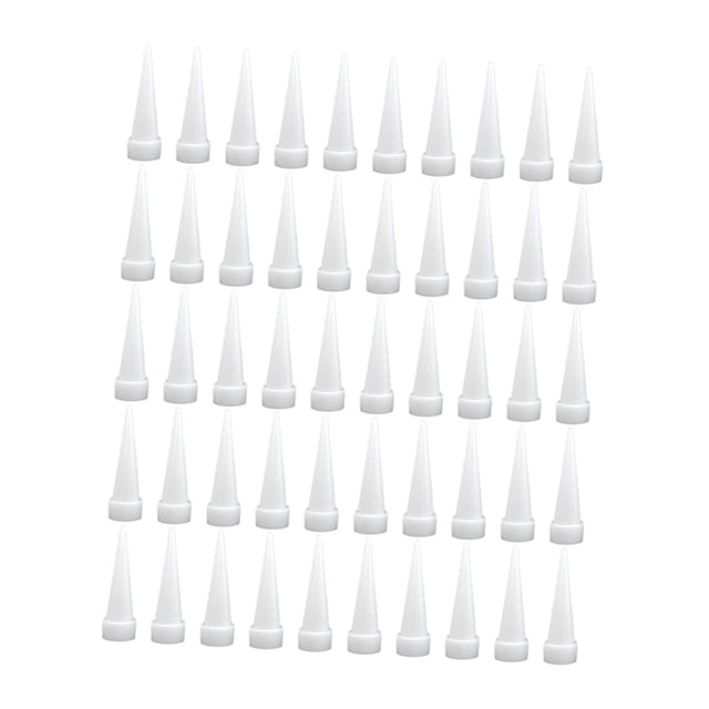 S SERENABLE 50 Pcs Embouts de Calfeutrage Outils de Finition Réutilisables Applicateurs pour Carrelage Longueur 4.6cm