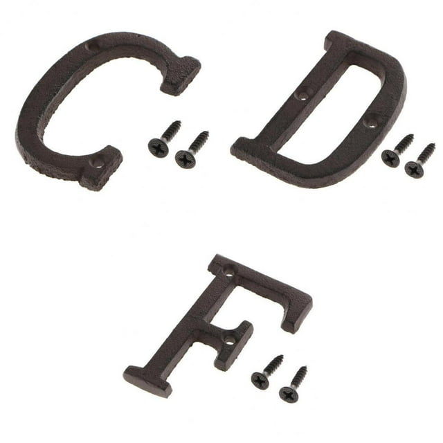 Hierro Creativo Creativo Diy Puerta Placa Carta Etiqueta Decoración Zulema Etiqueta de la letra de la placa de la puerta