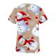 thumbnail image 5 of Puntoco, blusas con cuello en V y manga corta a la moda para mujer, blusa de bolsillo con estampado de uniforme de trabajo, tops Puntoco Puntoco-4204, 5 of 5