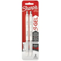 Sharpie-1PK Sharpie S-Gel Fashion Retractable Pens 0.7 Mm White Black 2/Pkg - Medium Pen Point - 0.7 Mm Pen Poin