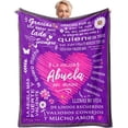 thumbnail image 1 of LHSHID Abuelita Gifts in Spanish Regalos para Abuela Grandma Birthday Gifts Grandma Gifts from Grandchildren Unique Birthday Gifts for Grandma/Abuelita from Grandaughter Blankets 60"x80", 1 of 8