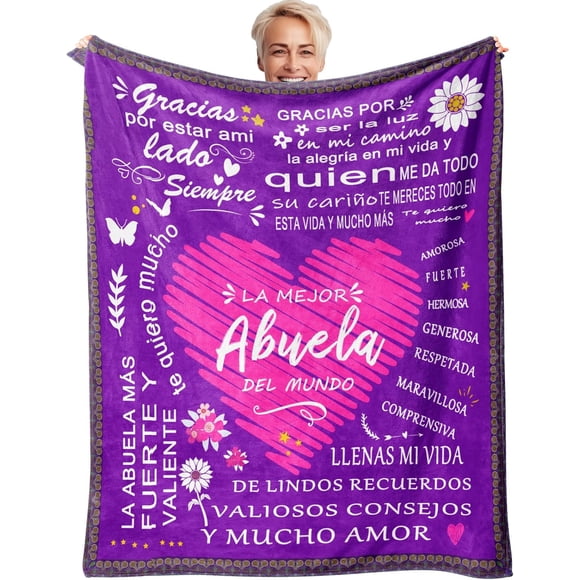 LHSHID Abuelita Gifts in Spanish Regalos para Abuela Grandma Birthday Gifts Grandma Gifts from Grandchildren Unique Birthday Gifts for Grandma/Abuelita from Grandaughter Blankets 30"x40"