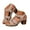 Khaki, variant on Mostsola Womens Heeled Sandals Peep Toe Boho T-Strap Pumps Shoes Comfortable Ankle Strap Heels