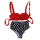 thumbnail image 2 of Traje De Baño De Verano Para Mujer, Escote En V, Cruzado Y Plisado En El Busto, Corte Alto, Estampado, Pantalones Cortos De Baño De Dos Piezas, 2 of 7