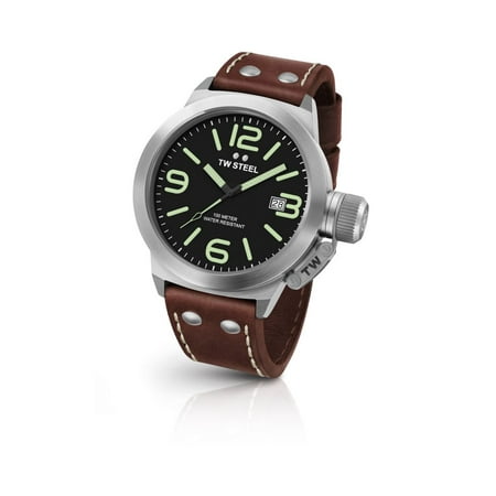 TW Steel CS21 with Brown Leather Band and Stainless Steel Ca