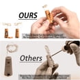 thumbnail image 6 of 3/6/9 Pack 20 LED Wine Bottle Light, Cork Shape Light Bottle Mini String Lighting Copper Wire Light for Christmas Wedding and Party Decoration, 6 of 8