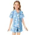 thumbnail image 2 of XDZJLR Ensemble de Tenues d'Été pour Filles Pantalons de Pyjama Imprimés Tendance, 10-11 Ans, 2 of 4