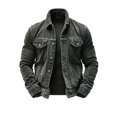 thumbnail image 3 of Fall Jacket Men Vintage Lapel Button Down Corduroy Multi-Pockets Trendy Coat Outerwear, 3 of 4