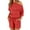 Red, variant on Diufon Summer Rompers for Women Elastic Waist Shorts Overall Short Sleeve One Shoulder Jumpsuit