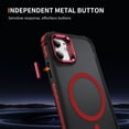 thumbnail image 2 of Magnetic for iPhone 11 Stand Case [Compatible with MagSafe] [Military Grade Drop Protection] [Lens Folded Bracket] Slim Grip Matte Shockproof with Anti-Fingerprint Phone Case,Red, 2 of 8