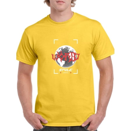Abstract World Rave Style T-Shirt Men -Image by Shutterstock Male Small