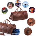 thumbnail image 2 of Bolsa de viaje de piel Seyfocnia impermeable Weekender Brown, 2 of 6
