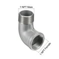 thumbnail image 2 of Uxcell 1 NPT Male to Female Thread Elbow Pipe Fitting 304 Stainless Steel, 2 of 5