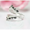 thumbnail image 2 of Vintage Marquise Cut Black Diamond Enhancer Wedding wrap Ring 14K White Gold Finish - Gift For Her, 2 of 2