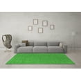 thumbnail image 3 of Ahgly Company Indoor Round Solid Green Modern Area Rugs, 4' Round, 3 of 4