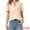Apricot, variant on Women's Floral Short Sleeve V Neck Blouses XL White