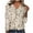 Khaki-2, variant on ShiShine Womens Fall Long Sleeve Tops Flowy Printed V Neck Shirts Loose Casual Blouses with Decor Button