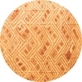 thumbnail image 1 of Ahgly Company Indoor Round Abstract Orange Modern Area Rugs, 3' Round, 1 of 4