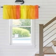 thumbnail image 5 of Kitchen Valances for Window, Ombre Orange Blue Stripe Light Filtering Rod Pocket Valance Curtain, Abstract Minimalist Style Short Curtains Window Topper for Bedroom Bathroom Living Room 42x12in, 5 of 9