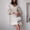 Khaki, variant on Women's French Dress Temperament Commuting V Neck Sleeves Loose Fitting Dress Cute Dresses for Women Summer Womens Fall Formal Dress Summer for Women Casual Fall Dress Tunic Women Summer Dresses for