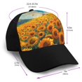 thumbnail image 2 of Naloa Clear Sky Sunflower Adult adjustable Print Baseball Hat, Patchwork curved brim baseball capfor Men and Women, One Size, 2 of 5