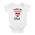 thumbnail image 1 of J'aime Mon Papa Croate Cœur Drapeau Mignon Cache-Couche pour Bébé Cache-Couche pour Bébé, 1 of 5