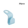 thumbnail image 2 of 30 Pieces Clothes Hanger Connecting Hook Portable Lightweight Strong Bearing Replacement Space-saving Solid Color Cabinet Closet Connector Organizer Blue, 2 of 8