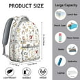 thumbnail image 6 of Funny Cat Illustration Student School Backpack with Cute Cat and Paw Print Artistic Watercolor Cartoon Pattern Book Bag, 6 of 6
