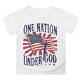 thumbnail image 2 of FAOWME Children Kids Girls T Shirt Short Sleeve Round Neck American Flag Print Comfortable Breathable Top For Holiday Festival Celebration,White,3-4 Years, 2 of 4