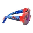 thumbnail image 3 of Spider-Man Blue Large Lens Character Mold Sports Wrap Sunglasses for Kids, 3 of 6