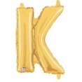 thumbnail image 3 of 14" Foil Gold Letter Balloon - X, 3 of 7