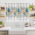 thumbnail image 2 of Vintage Beach Coastal Kitchen Curtains Window Panels, Nautical Shell Starfish Coral Summer Insulated Window Treatment Curtain, Grommet Curtains for Bedroom/Living Room/Bathroom, 2 Piece 52"Wx63"L, 2 of 8