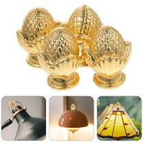 Milisten lamp decoration finials Lamp Finial Golden Zinc Alloy 4pcs