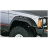 Bushwacker by RealTruck Jeep Cutout Pocket/Rivet Style Front Fender Flares | 2-Piece Set, Black, Textured Finish | 10035-07 | Compatible with 1984-2001 Jeep Cherokee, 4-Door Sport; 1986-1992 Comanche