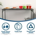 thumbnail image 4 of 20" x 48" Adjustable Height PVC Top Table, Black, 4 of 8