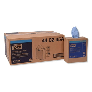 Tork Industrial Paper Wiper, 4-Ply, 8.54 x 16.5, Blue, 90 Towels/Box, 10 Box/Carton -TRK440245A
