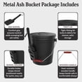 thumbnail image 3 of Home-Complete 4.75-Gallon Metal Ash Bucket with Lid and Shovel (Black), 3 of 10