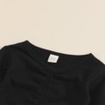 thumbnail image 4 of Enfants Bébé Petite Fille Jupe Tenue Col Rond Manches Longues Tops Puff Plissé Automne Jupe Longue Ensembles, 4 of 6