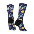 thumbnail image 5 of Uemuo Astronaut Corgi Pattern Women's Crew Socks, Soft Durable Breathable Moisture-Wicking with Odor Control Cotton socks, 5 of 9