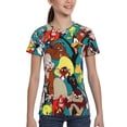 thumbnail image 4 of Looney Tunes Cartoon Teen T-Shirt Crewneck Short Sleeve Double-Sided Print Summer Tee Shirts Top For Youth Boys Girls Children X-Small, 4 of 7