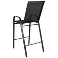 thumbnail image 6 of BizChair 4 Pack Black Outdoor Barstool with Flex Comfort Material and Metal Frame, 6 of 16