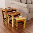 thumbnail image 1 of vidaXL Ensemble de Tables Gigognes 3 Pcs Bois Récupéré Vintage, 1 of 4