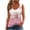 Pink, variant on Summer Tank Tops for Women Vintage Printed T-Shirts V Neck Sleeveless Blouse Dressy Trendy Outfits Blusas Casuales Para Mujer