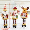 thumbnail image 5 of Christmas Figurines Plush Christmas Sitting Santa Claus Snowman Reindeer Christmas Ornament Long Legs Table Fireplace Decor Home Decoration, 11.8x4.7inch, 5 of 9