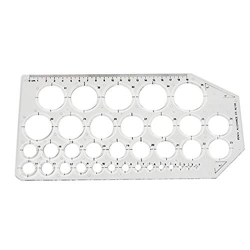 Regla de plantilla de plástico transparente, formas circulares, plantilla de dibujo, plantilla de dibujo, herramientas manuales (3 uds, transparente) ZefeiWu 8390614009523